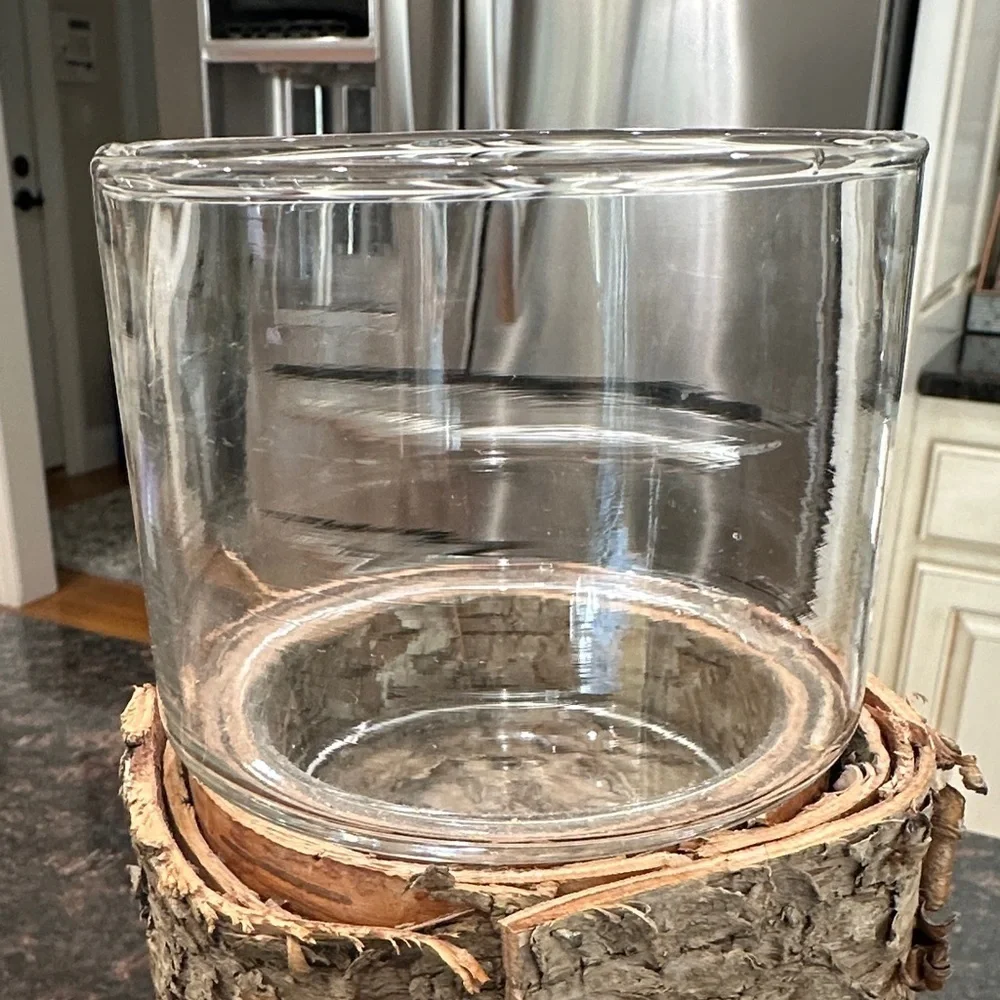 Rustic Birch Wood Glass Holders